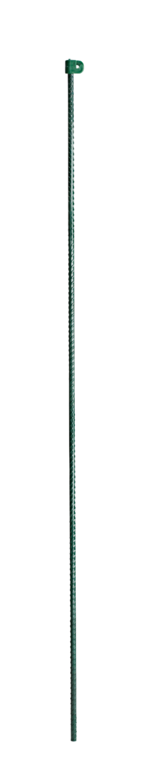 25 kpl pakkaus / Harjaterästolppa, 8 mm, vihreä, vihreä suojus, 110 cm x 25
