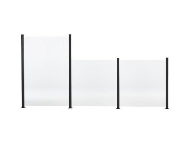 HORTUS Lasipaneeli alumiinitolpille, 150 x 100 cm, savulasi