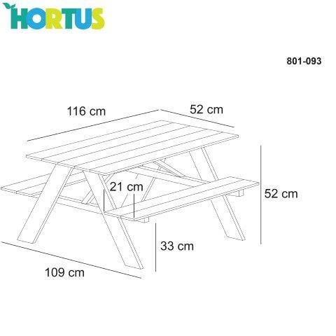 Lasten pöytä ja penkki yhdistelmä A-malli musta nonwood ja antrasiittikehys