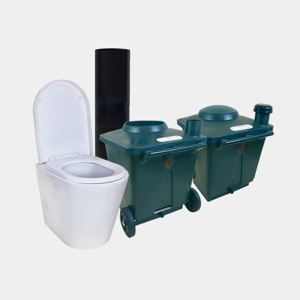 Green Toilet Lux 120 kuivakäymälä paketti posliini-istuimella, ei erotteleva