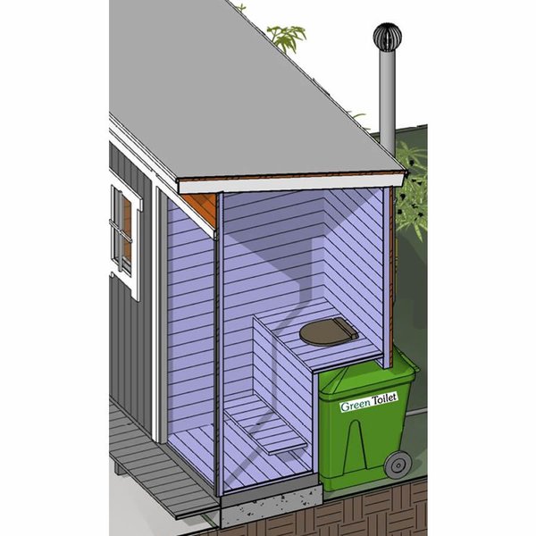 Green Toilet 330 kuivikekäymälä paketti posliini-istuimella, erotteleva