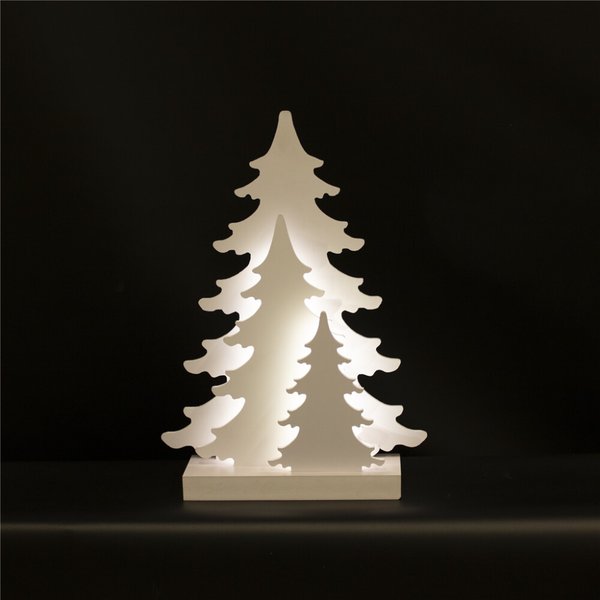 Joulusiluetti 3D LED puu motiivilla NORDIC WINTER
