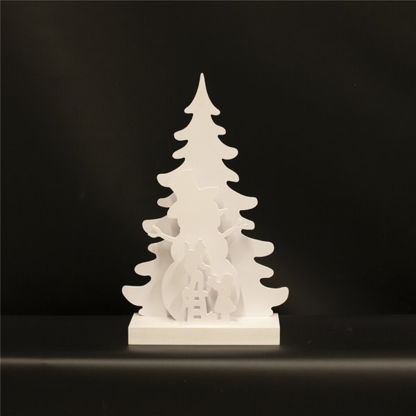 Joulusiluetti 3D LED lumiukko motiivilla NORDIC WINTER