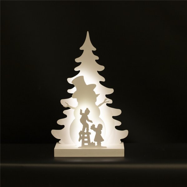 Joulusiluetti 3D LED lumiukko motiivilla NORDIC WINTER
